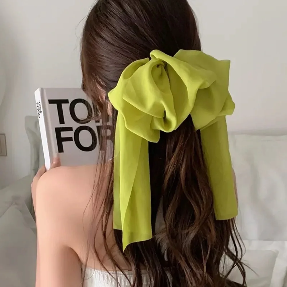 Oversized Green French Barrette Hair Clip